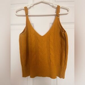 Hem & Thread yellow knitted top, size Small